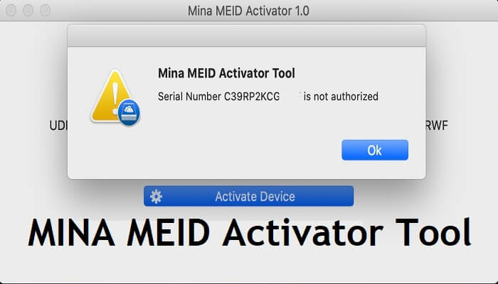 MINA MEID Activator Tool 1.8 Free Download For MAC Latest Version | All Issue Fix