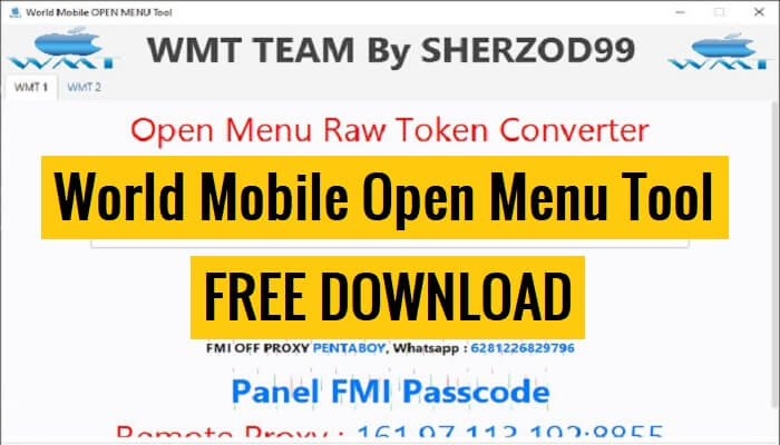 World Mobile Open Menu Tool Download New Method Proxy, Removal iCloud Access Menu