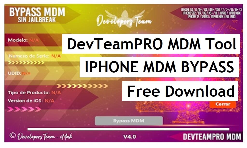 DevTeamPRO MDM Tool V4.0 Free Download | For iPhone, iPad MDM Bypass