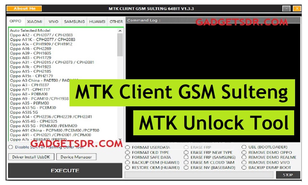 MTK Unlock Tool | MTK Client GSM Sulteng V1.3.3 Latest Version Free