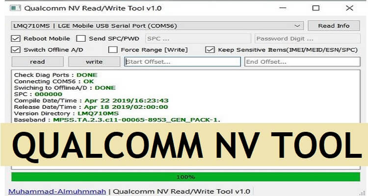 Qualcomm NV Tool v1.0 Free Download Latest Qualcomm NV Read Write Tool