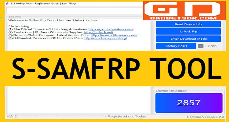 S-SamFRP Tool V2.2 Download Free One Click All Samsung Frp Remove