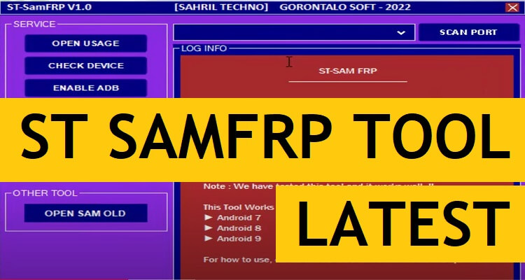 ST SamFRP Tool V1.0 Download Free One Click Emergency Test All Samsung Frp Reset